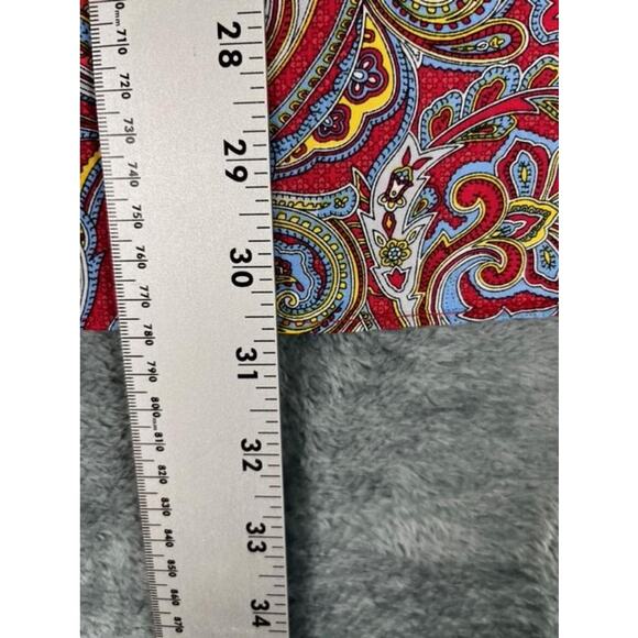 Alan Flusser Men's Red Paisley Long Sleeve Button Shirt Size L - Picture 8 of 10